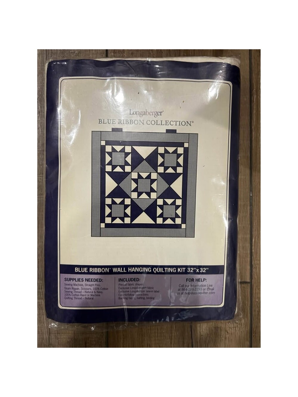 Longaberger Basket Wall Hanging & Pillow Blue Ribbon Quilting Kits NEW